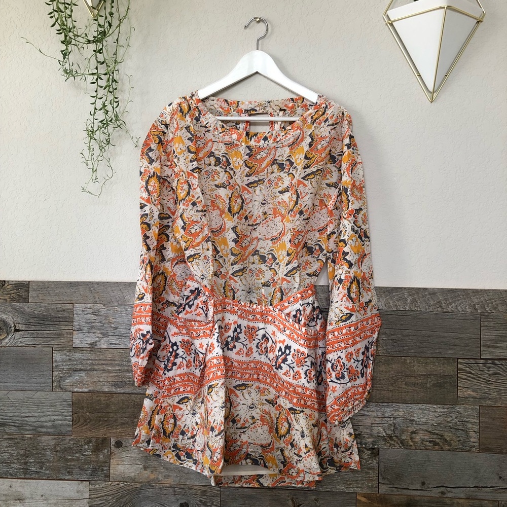 Free People Silver Sun Open Back Dress Size S